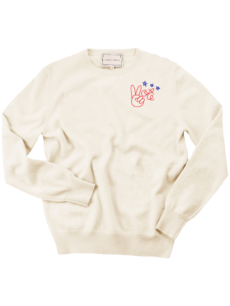 Peace Vote Crewneck – Lingua Franca NYC