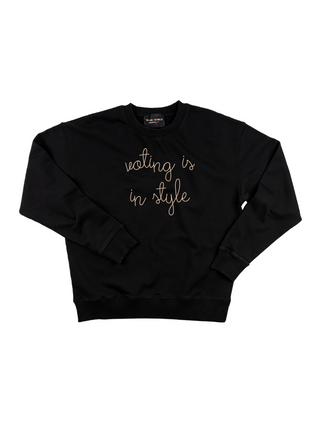 "voting is in style" Women's Sweatshirt Sweatshirt Donation20p Black XS 