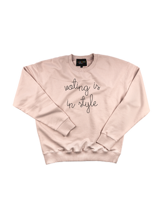 "voting is in style" Women's Sweatshirt Sweatshirt Donation20p Light Pink XS 