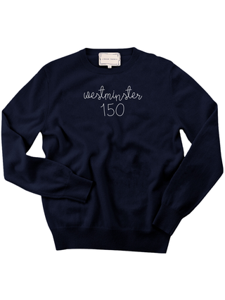 "westminster 150" Men's Crewneck Cashmere Core LINGUA FRANCA NYC Navy XS