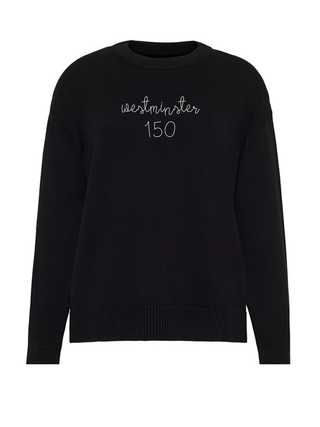 "westminster 150" Maxine Sweater Cotton Cashmere LINGUA FRANCA NYC Black XS