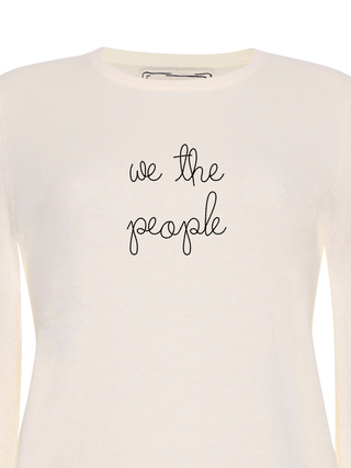 "we the people" Mara Crewneck Cotton Silk Core LINGUA FRANCA NYC