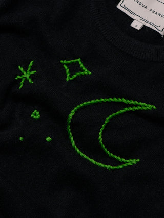 moon and stars Kids' Crewneck Sweater Lingua Franca NYC   