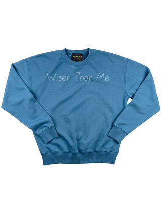 "wiser than me" Women's Sweatshirt Sweatshirt Ecovest Vintage Blue XS 