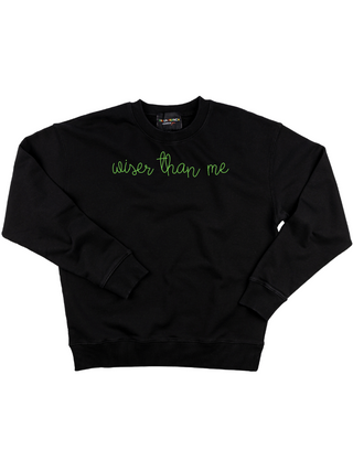 "wiser than me" Women's Sweatshirt Sweatshirt Ecovest Black XS 