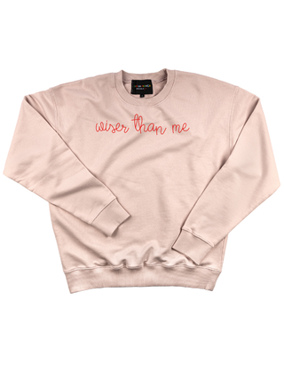 "wiser than me" Women's Sweatshirt Sweatshirt Ecovest Light Pink XS 