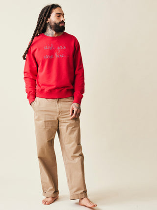 "wish you were here..." Men's Sweatshirt  Lingua Franca NYC   