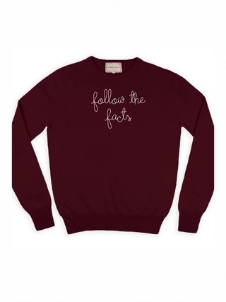"follow the facts" Cashmere Crewneck
