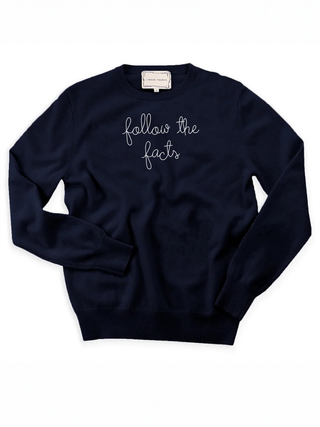 "follow the facts" Men's Cashmere Crewneck