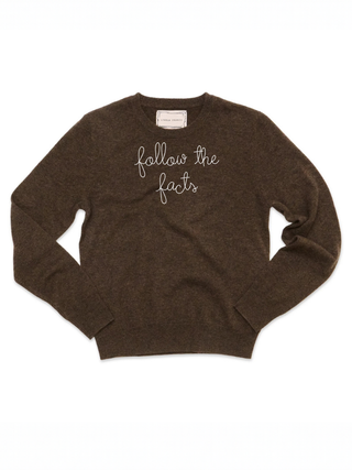 "follow the facts" Cashmere Crewneck