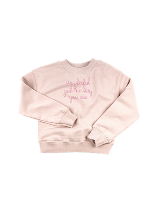 "wonderful just the way you are" Kids' Sweatshirt Sweatshirt Ecovest Light Pink 2T 