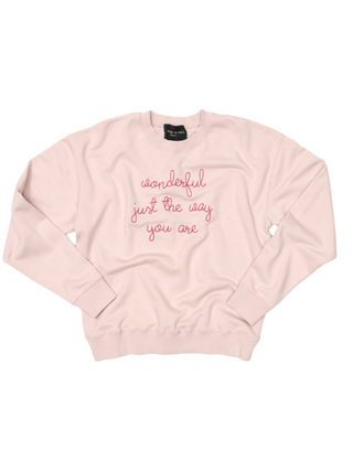 "wonderful just the way you are" Men's Sweatshirt Sweatshirt Ecovest Light Pink S 