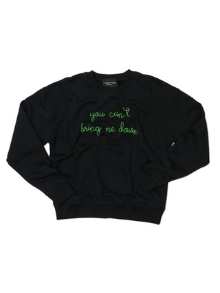 "you can't bring me down" Men's Sweatshirt Sweatshirt Ecovest Black S 