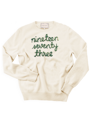 "nineteen seventy three" Crewneck  Donation10p Cream XS 