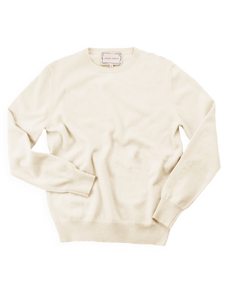 Felt Heart Crewneck Sweater Lingua Franca NYC Cream XS 