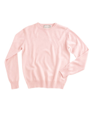 "mama knows best" Crewneck Donation Lingua Franca NYC Pale Pink XS 