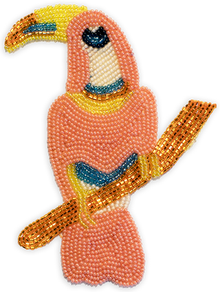 Toucan Patch Patch Lingua Franca NYC OS Pink 