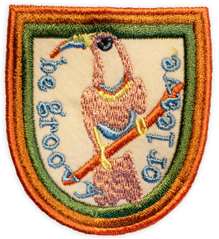 Be Groovy Or Leave Toucan Patch Patch Lingua Franca NYC OS Pink 