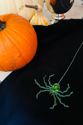 Beaded Spider Sweater LINGUA FRANCA NYC