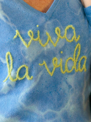 "viva la vida" Hand-Dye V-Neck Preorder Lingua Franca   