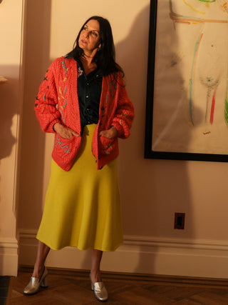 Cashmere A-Line Skirt Preorder Lingua Franca NYC   