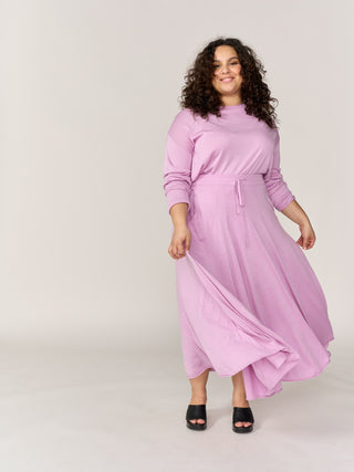 Silk Cashmere Midi Skirt Silk Cashmere Lingua Franca NYC Lilac XS 