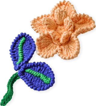 Crochet Flower  Lingua Franca NYC Peach  