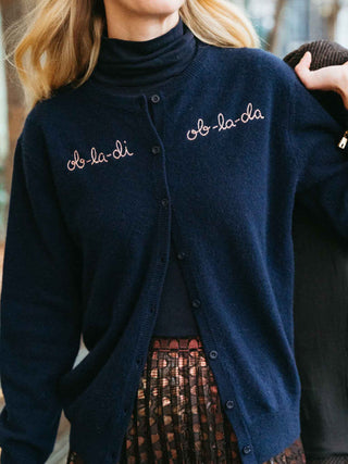 "ob-la-di ob-la-da" Cardigan Sweater Lingua Franca NYC   