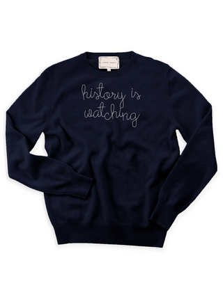 "history is watching" Crewneck Womens Donation Navy XS 