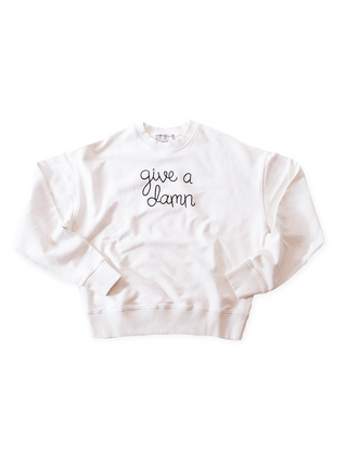 "give a damn" Sweatshirt Sweatshirt Lingua Franca NYC   