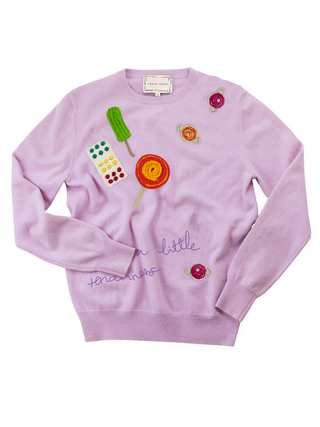 Try A Little Tenderness Crewneck  Lingua Franca NYC Lilac XS 