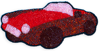 Beaded Corvette Patch  Lingua Franca NYC OS Red 