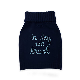 "in dog we trust" Dog Sweater CUSTOM Donation   