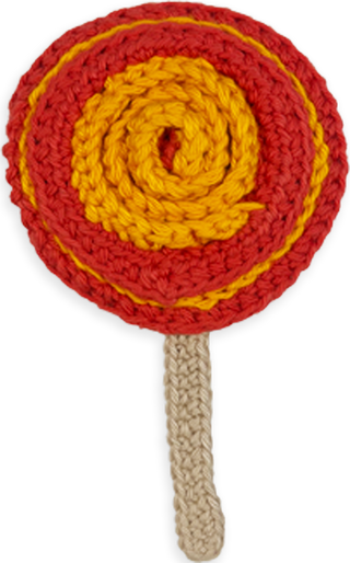 Lollipop Crochet Patch Patch Lingua Franca NYC OS Orange 