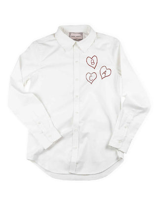 Mama Love Button Down Shirt  Lingua Franca NYC White XS 
