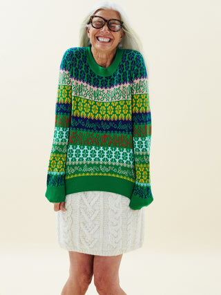 LF Logo Jacquard Pullover Fall 22 LINGUA FRANCA NYC