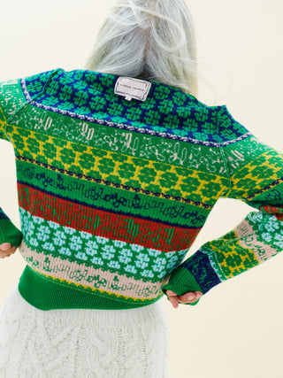 LF Logo Jacquard Pullover Fall 22 LINGUA FRANCA NYC