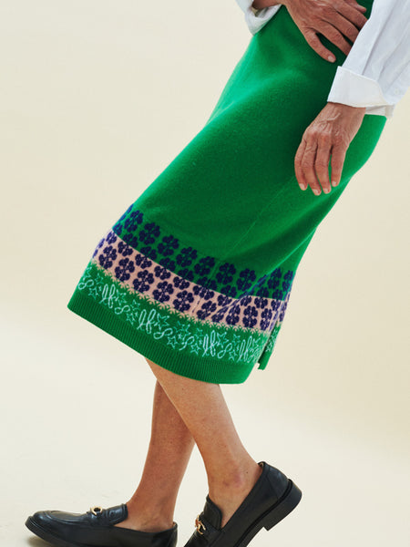 LF Logo Jacquard Pencil Skirt – Lingua Franca NYC