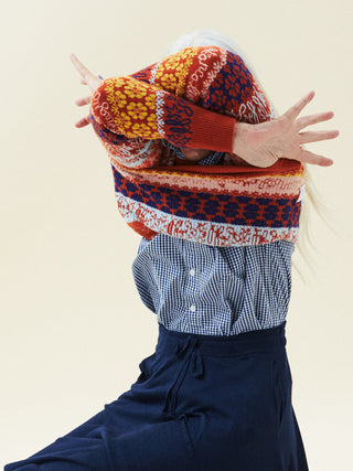 LF Logo Jacquard Pullover Fall 22 LINGUA FRANCA NYC