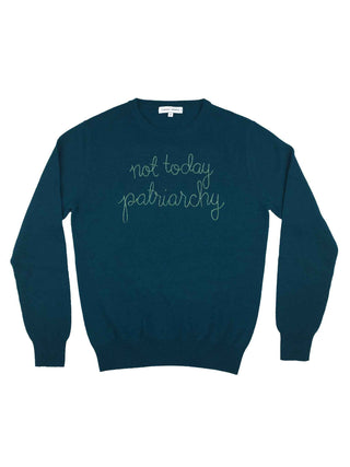 "not today patriarchy" Crewneck Sweater Donation100d Peacock XS 