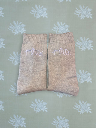 Mr. and Mrs. Socks Sweater Lingua Franca NYC Oatmeal  