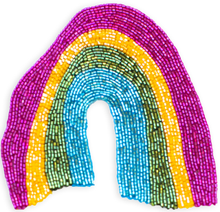 Beaded Rainbow Patch  Lingua Franca NYC OS Rainbow 