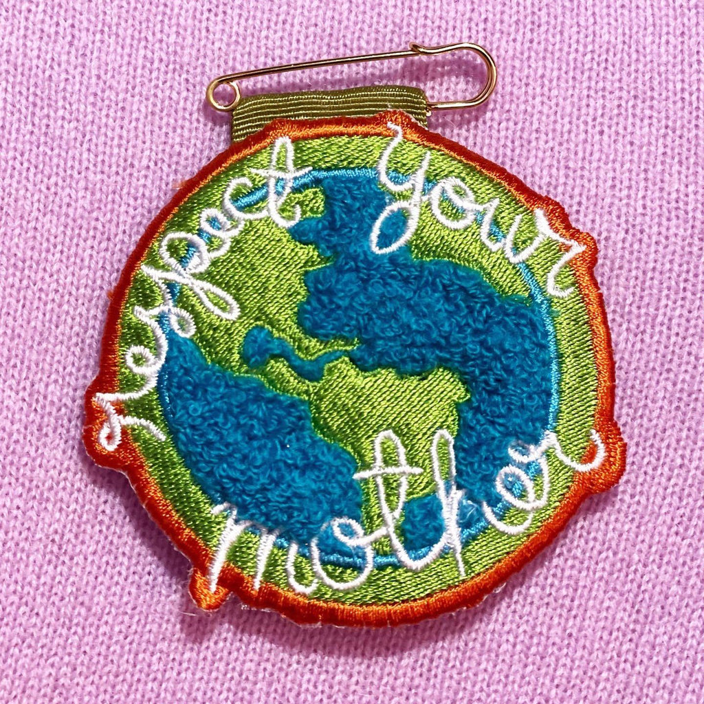 "respect your mother" patch pin jewelry Lingua Franca NYC 