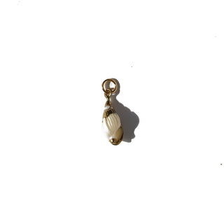 Small Seashell Charm, White Jewelry Lingua Franca NYC   