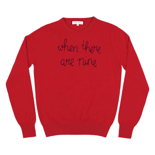 "when there are nine" Crewneck  Donation Red XS 