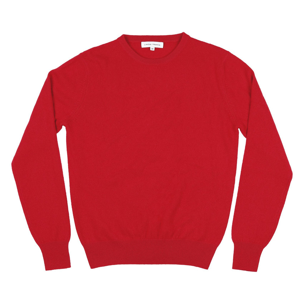 "workin' 9 to 5" Sweater Lingua Franca NYC Red XS 