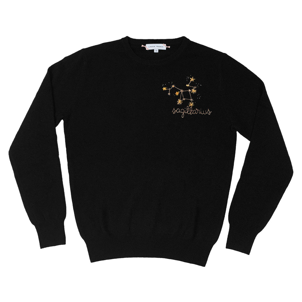 Zodiac Sweater Lingua Franca NYC Black XS 